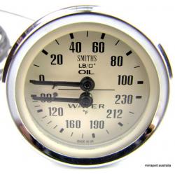 RELOJ DUAL TºAGUA (ºC) Y PRESION ACEITE SMITHS. FONDO MAGNOLIA. SKU SIB131MG