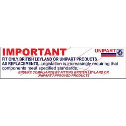 LOGO ADHESIVO COFRE "IMPORTANT UNIPART". SKU ST166