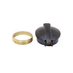 TAPA DE BENCINA TIPO MONZA BLACK, LOOK DEPORTIVO CLASICO (SIN LLAVE). SKU SP228BLACK